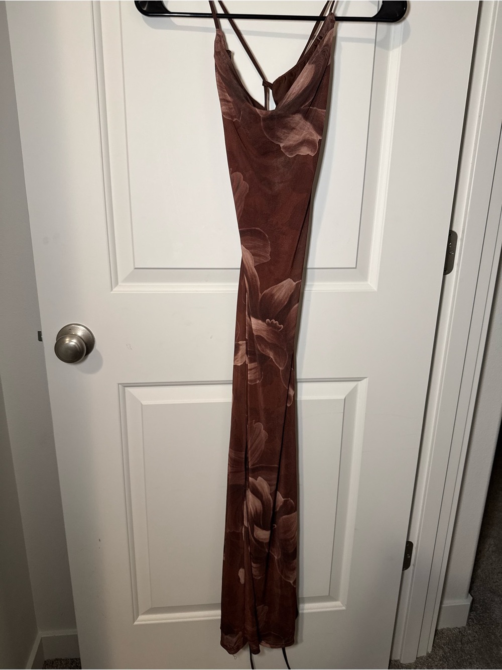 Windsor Brown Floral Slip Maxi Dress